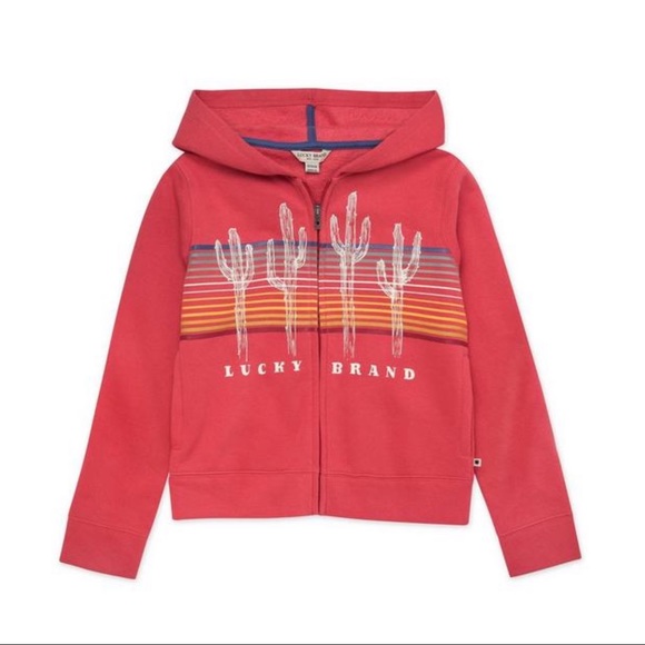 Lucky Brand Other - 🆕Lucky Brand Big Girls Carter Hoodie Zip Kid Red